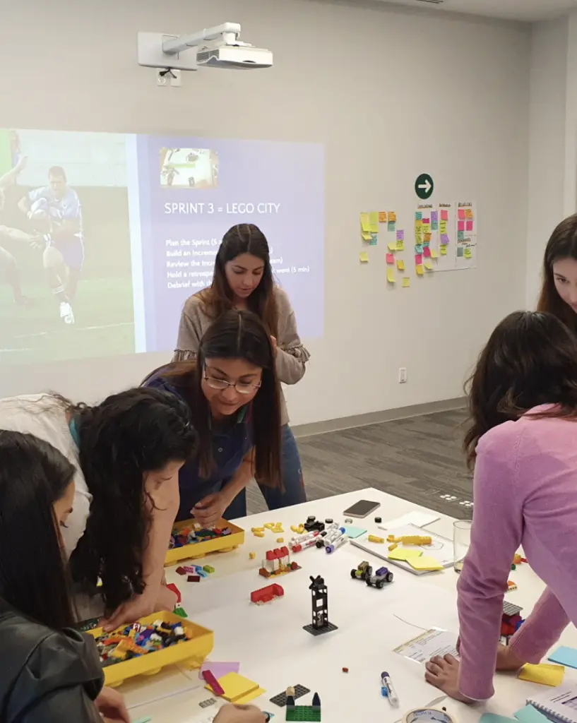 Foto Simulacion Scrum con lego